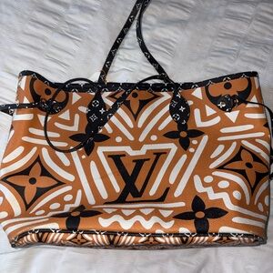 Brown and Black Tote Bag